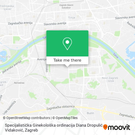 Specijalistička Ginekološka ordinacija Diana Dropulić Vidaković map