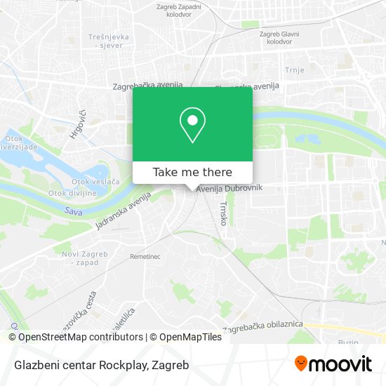 Glazbeni centar Rockplay map