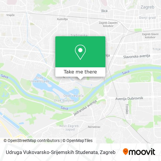 Udruga Vukovarsko-Srijemskih Studenata map