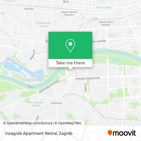 Inzagreb Apartment Rental map