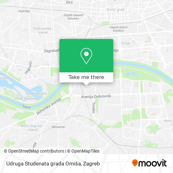 Udruga Studenata grada Omiša map