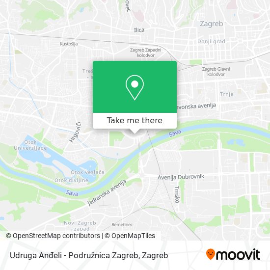 Udruga Anđeli - Podružnica Zagreb map