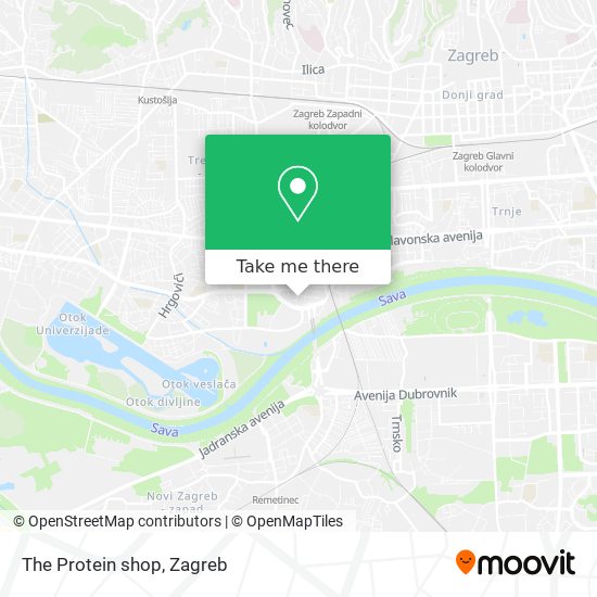 The Protein shop map