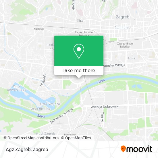 Agz Zagreb map