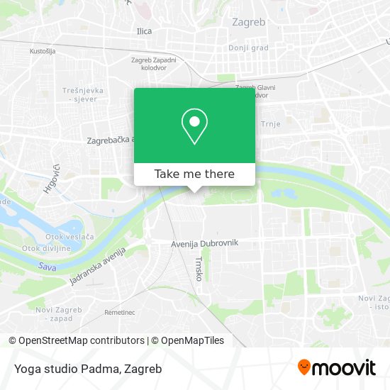 Yoga studio Padma map