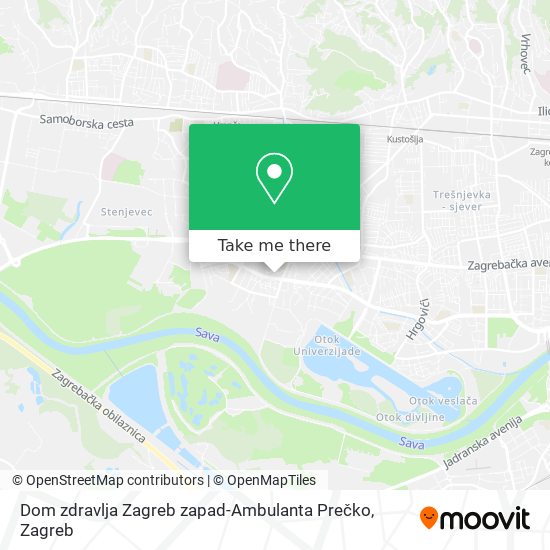 Dom zdravlja Zagreb zapad-Ambulanta Prečko map