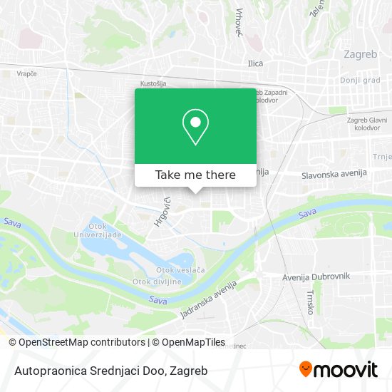Autopraonica Srednjaci Doo map