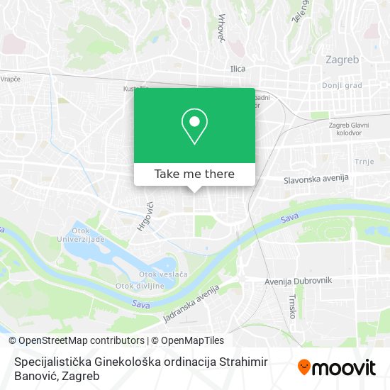 Specijalistička Ginekološka ordinacija Strahimir Banović map