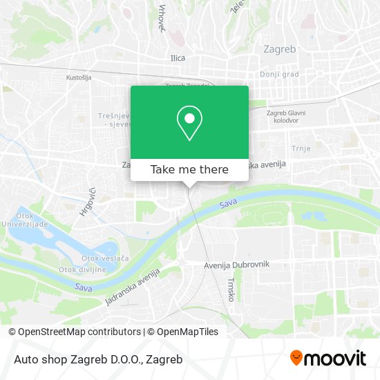 Auto shop Zagreb D.O.O. map