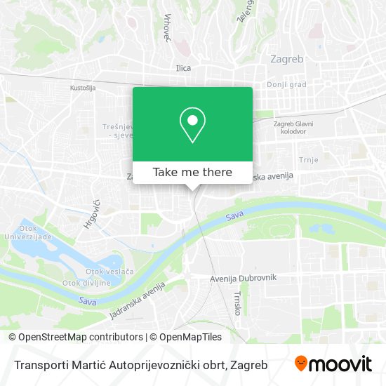 Transporti Martić Autoprijevoznički obrt map