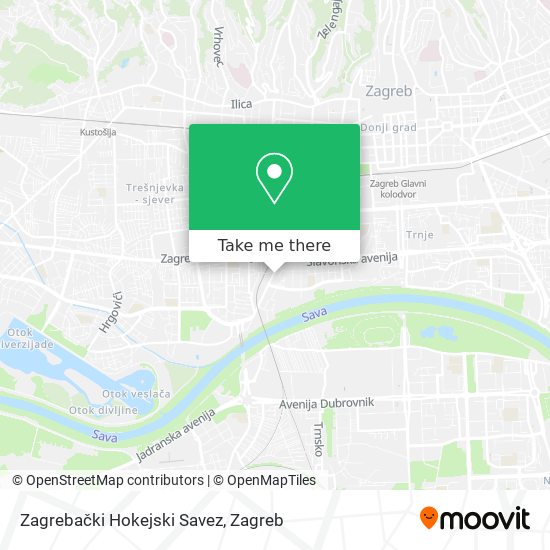 Zagrebački Hokejski Savez map