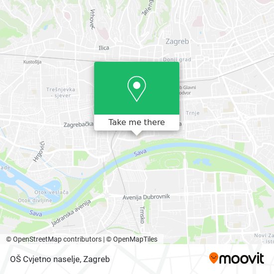 OŠ Cvjetno naselje map