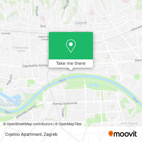 Cvjetno Apartment map