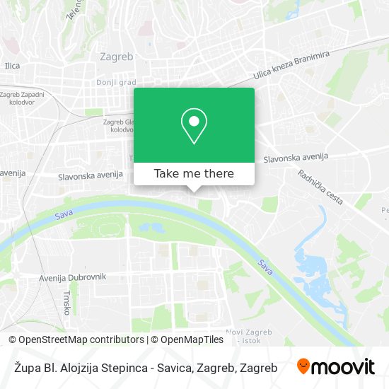 Župa Bl. Alojzija Stepinca - Savica, Zagreb map