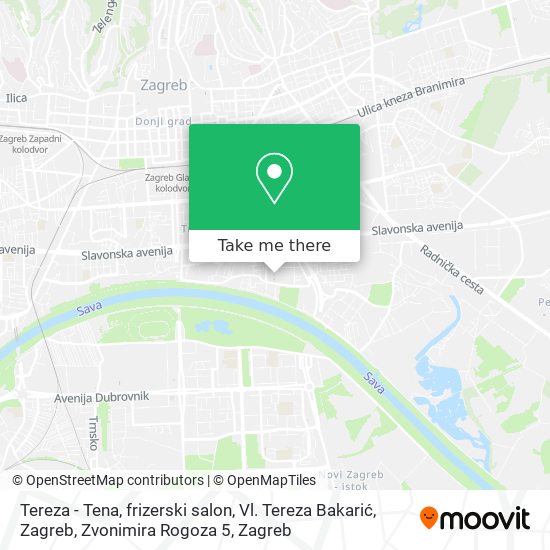 Tereza - Tena, frizerski salon, Vl. Tereza Bakarić, Zagreb, Zvonimira Rogoza 5 map