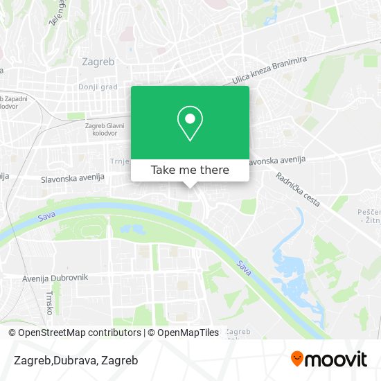 Zagreb,Dubrava map