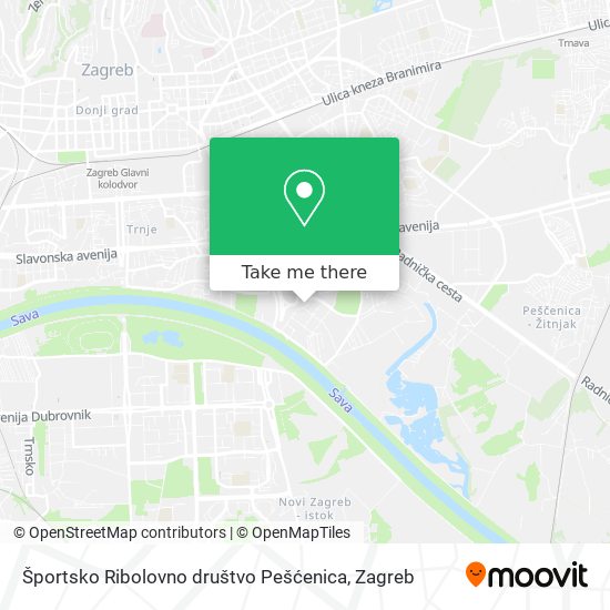 Športsko Ribolovno društvo Pešćenica map