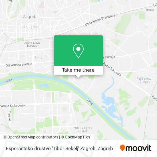 Esperantsko društvo 'Tibor Sekelj' Zagreb map