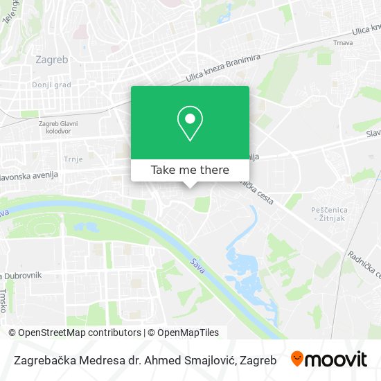 Zagrebačka Medresa dr. Ahmed Smajlović map