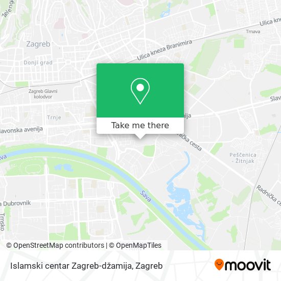 Islamski centar Zagreb-džamija map