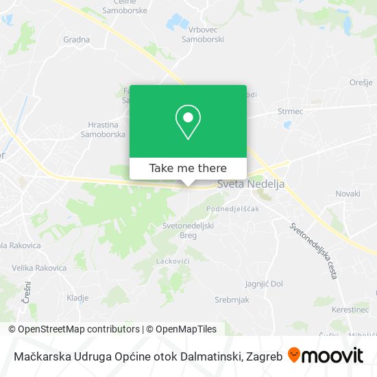 Mačkarska Udruga Općine otok Dalmatinski map