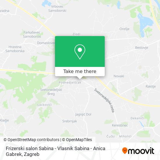 Frizerski salon Sabina - Vlasnik Sabina - Anica Gabrek map