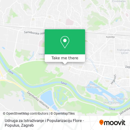 Udruga za Istraživanje i Popularizaciju Flore - Populus map