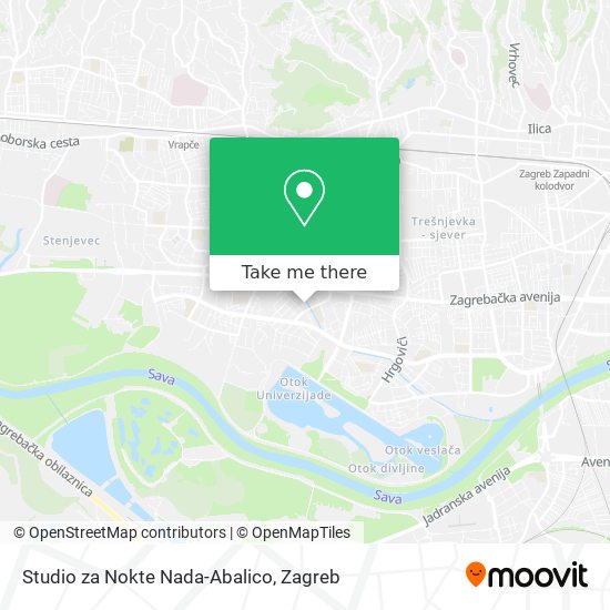 Studio za Nokte Nada-Abalico map