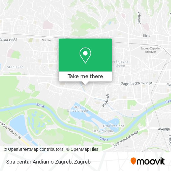 Spa centar Andiamo Zagreb map