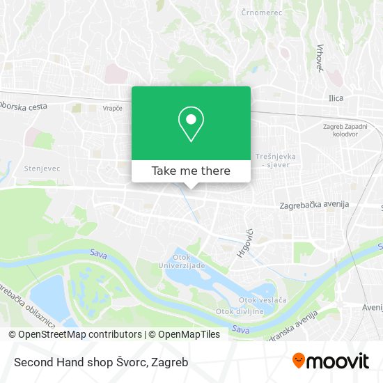 Second Hand shop Švorc map