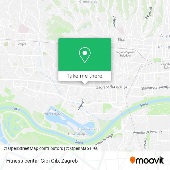 Fitness centar Gibi Gib map