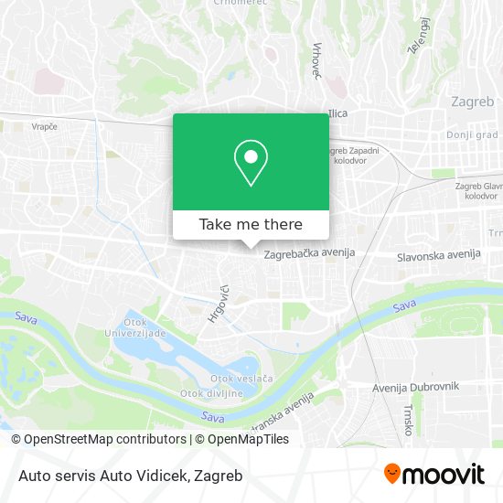 Auto servis Auto Vidicek map