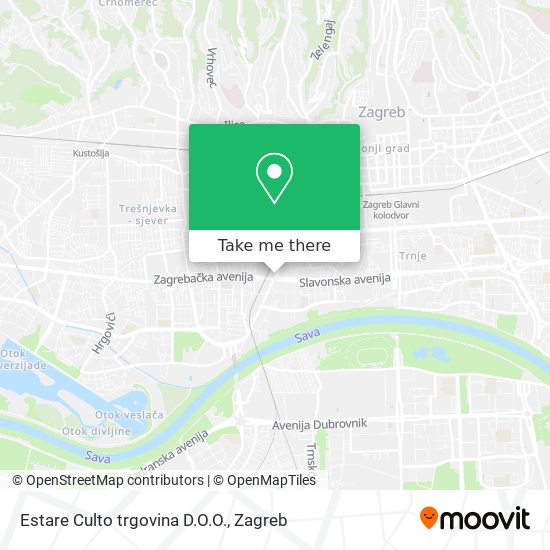 Estare Culto trgovina D.O.O. map