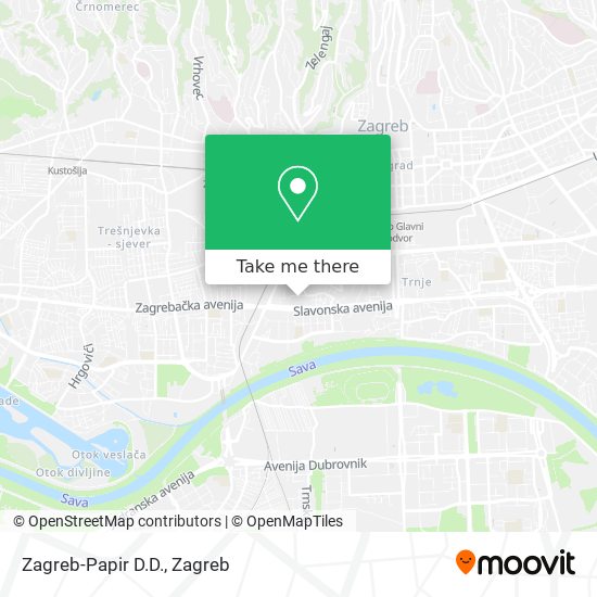 Zagreb-Papir D.D. map