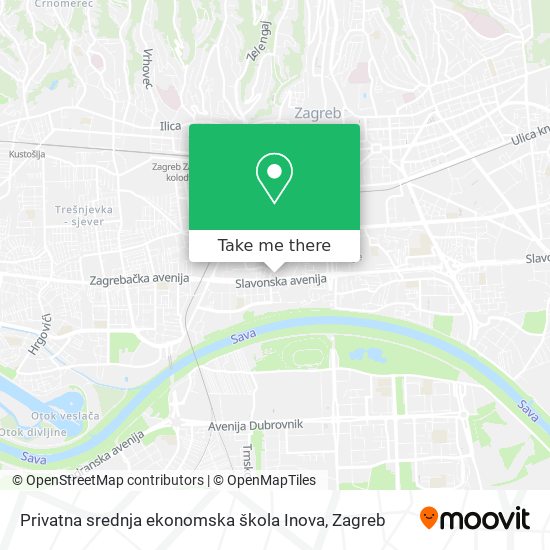 Privatna srednja ekonomska škola Inova map