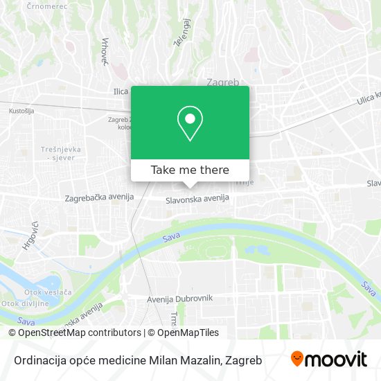 Ordinacija opće medicine Milan Mazalin map