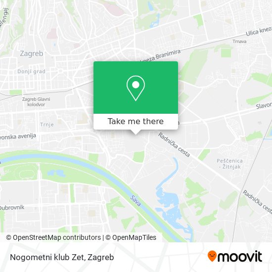 Nogometni klub Zet map