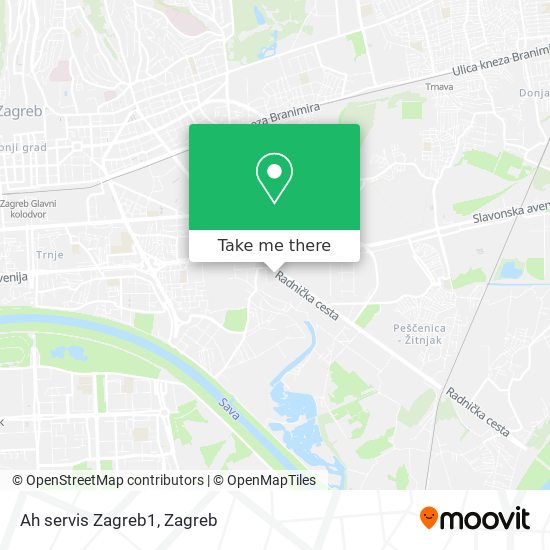 Ah servis Zagreb1 map