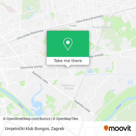 Umjetnički klub Bongos map