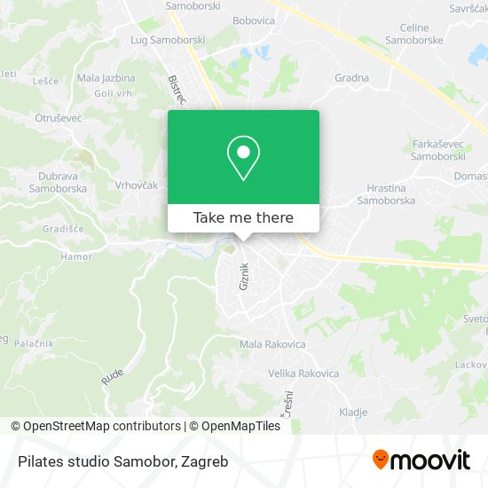 Pilates studio Samobor map