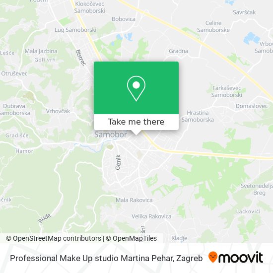 Professional Make Up studio Martina Pehar map