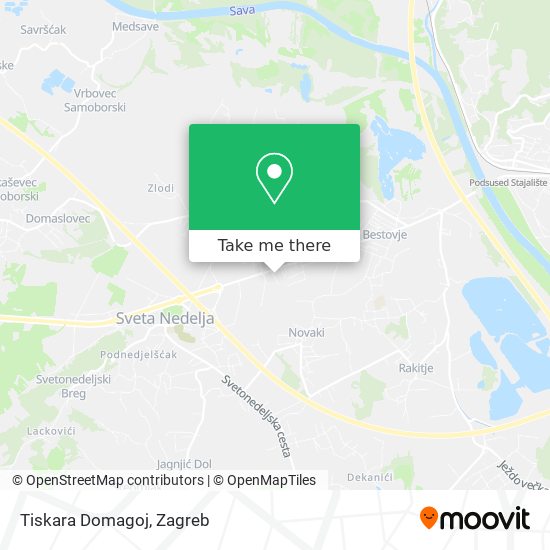 Tiskara Domagoj map