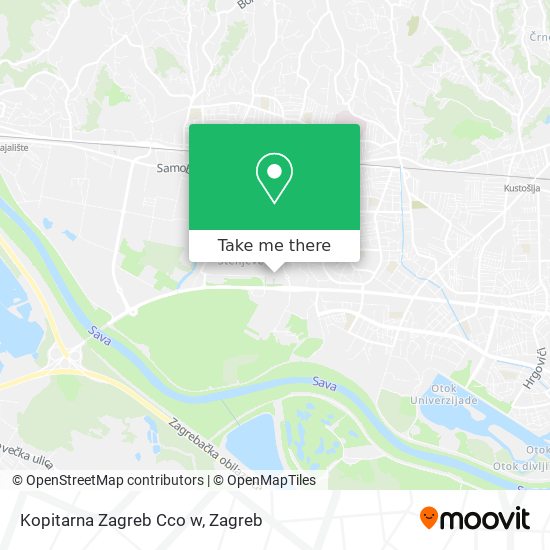 Kopitarna Zagreb Cco w map