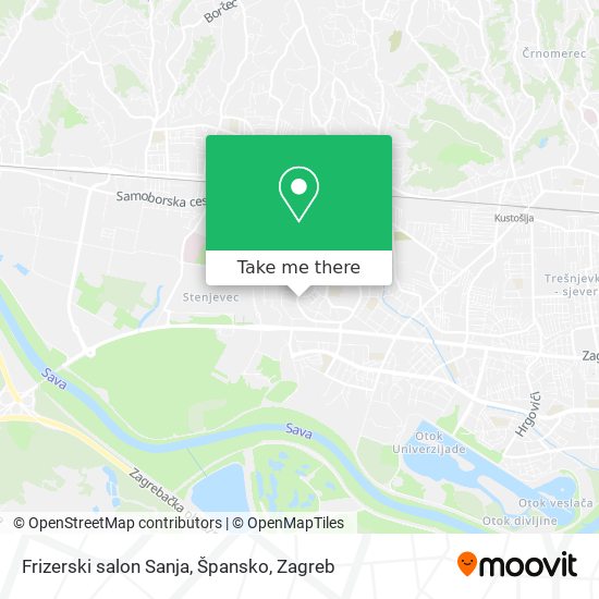 Frizerski salon Sanja, Špansko map