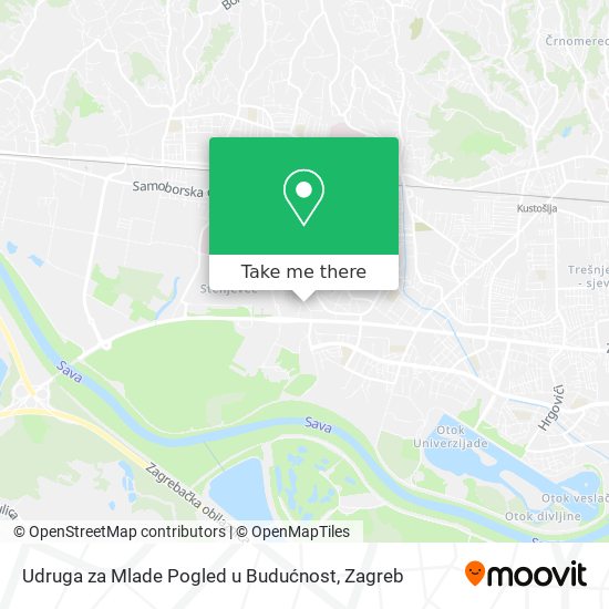 Udruga za Mlade Pogled u Budućnost map