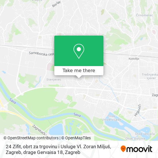 24 Zifit, obrt za trgovinu i Usluge Vl. Zoran Miljuš, Zagreb, drage Gervaisa 18 map