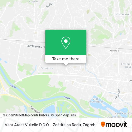 Vest Atest Vukelic D.O.O. - Zaštita na Radu map