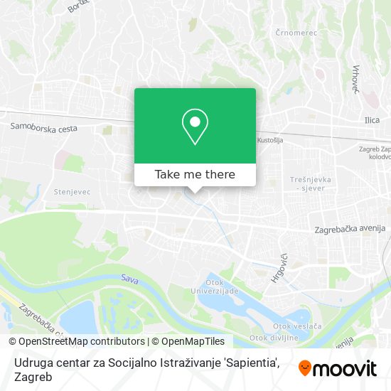 Udruga centar za Socijalno Istraživanje 'Sapientia' map