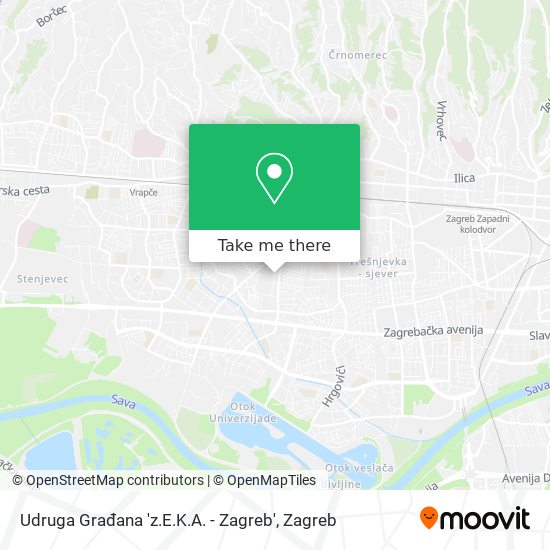 Udruga Građana 'z.E.K.A. - Zagreb' map