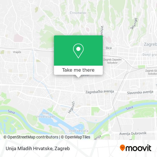 Unija Mladih Hrvatske map